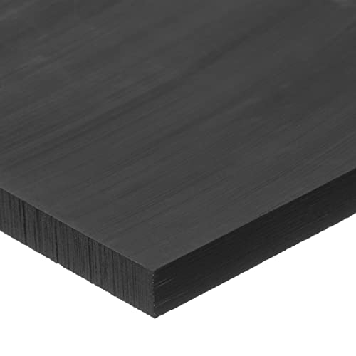 Delrin Asetal Homopolimer Plastik Levha, Siyah, 5/8 inç Kalınlığında x 6 inç Genişliğinde x 6 inç Uzunluğunda
