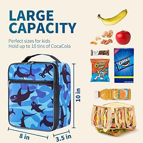 Öğle Yemeği Kutusu Çocuklar, Mavi Çocuk Öğle Yemeği Çantası,5-15 yaş Çocuk Öğle Yemeği Çantaları,Çocuklar için Yalıtımlı
