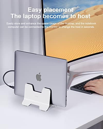 Hagibis Dikey Dizüstü Standı Masaüstü Masası Yerçekimi Kilitleme Tutucu Dock Yerden Tasarruf Hava Akışını Artırır MacBook