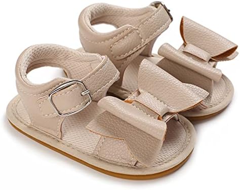 İlkbahar ve Yaz Çocuk Bebek bebek ayakkabısı Erkek ve Kız Sandalet Düz Renk Yay Toka Burnu açık Sevimli ve Terlik (B, 0-6