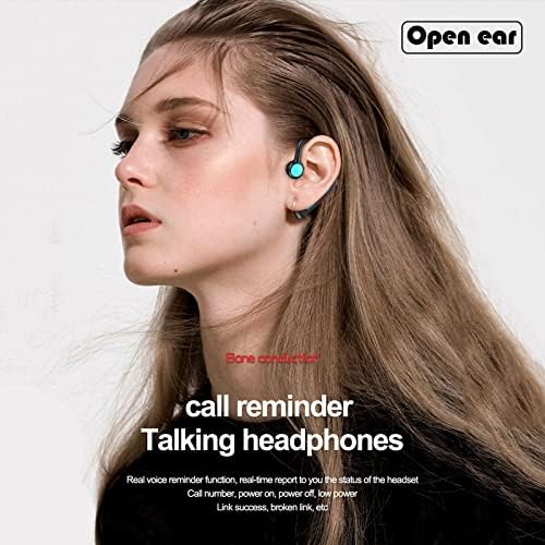 Açık Kulaklıklar Bluetooth Tek Kemik İletimli Kablosuz kulaklık Kulak Kancalı Mikrofonlu Kulaklık Su Geçirmez Uzun Pil Ömrü