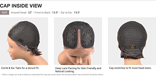 Buklelerim Altın Etiket işlenmemiş insan saçı dantel ön peruk HH-Sapıkça Düz 20 (NBLK)