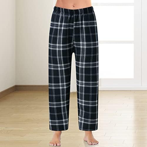 Kadın Rahat Pijama Pantolon Rahat Salon Pantolon Düz Bacak İpli Yoga Pantolon Nefes Kalp Baskı Pijama Kadınlar için