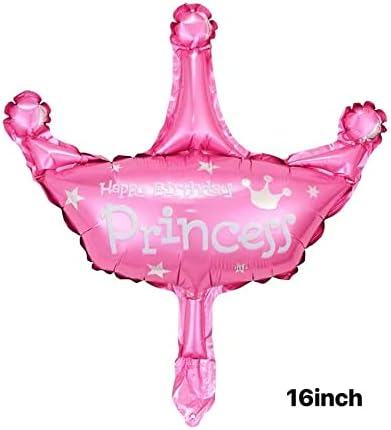 32 İnç Gökkuşağı Degrade Prenses Taç Numarası 2 Balon Seti, Kızlar için 2. Doğum Günü Balonları, Çocuk 2. Doğum Günü Partisi