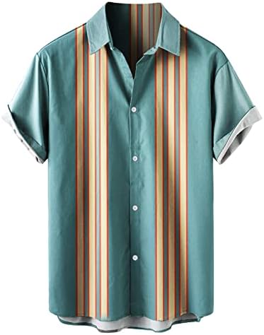 Bmısegm Yaz Erkek T Shirt Erkek Casual Gömlek Kısa Kollu Düğme Aşağı Plaj Gömlek Tropikal yazlık gömlek N Gömlek