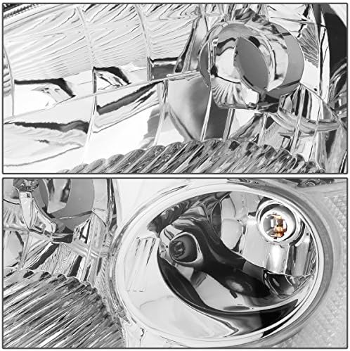 Honda Civic ile uyumlu EM ES Çifti Krom Konut Far & Temizle Köşe Lamba + H4 LED Dönüşüm Kiti W/Fan