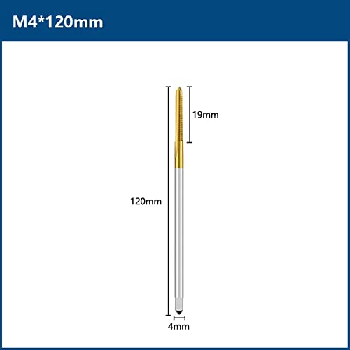 Vidalı Matkap M2-M12 Konu Dokunun Düz Flüt 90-150 Uzunluk Metrik Makinesi Tak Dokunun Metal Vida Diş Araçları 1 Adet (Renk:
