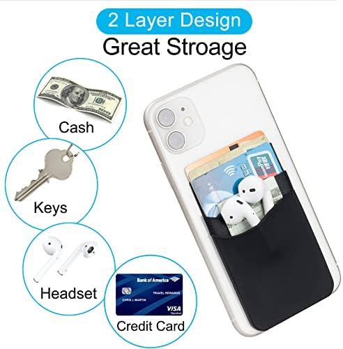 Gematay Telefon Cüzdanı, Telefon Kartı Tutucusu Telefonun Arkası için Kredi Kartı Tutucusuna Yapıştırın, iPhone13 12 ile