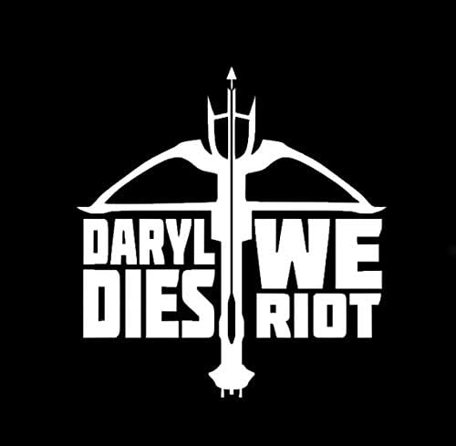 Daryl Ölür Biz İsyan Crossbow Çıkartması vinil yapışkan / Otomobil Kamyon Van Duvarlar Dizüstü|Beyaz / 5. 5x5. 1 inç / DUC1105