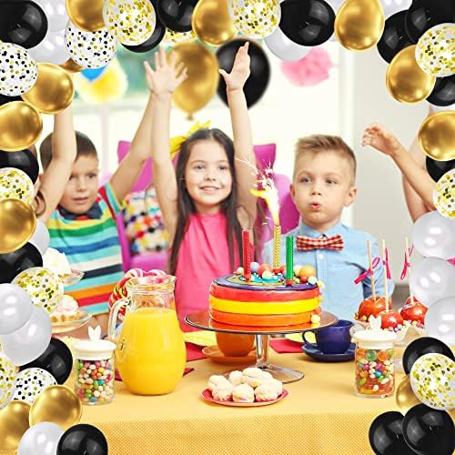 100 adet Krom Metalik Balonlar ve Konfeti Balonları 12 İnç Lateks Parti Balonları Düğün Nişan Doğum Günü Süslemeleri için