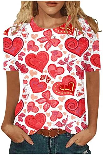 Ekip Boyun Gömlek Kadın Sonbahar yaz giysileri Moda Kısa Kollu Pamuklu Grafik Brunch Üst T Shirt Kadınlar için F5 F5