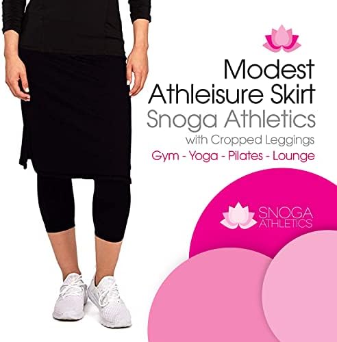Kırpılmış Taytlı Snoga Kadın Mütevazı Atletik Etek-Egzersiz için Orta Uzunlukta Etekli Aktif Yoga Pantolonu