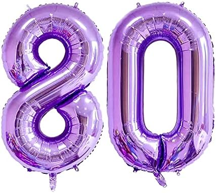ESHILP 40 İnç Numarası Balon Folyo Balon Numarası 80 Jumbo Dev Balon Numarası 80 Balon için 80th Doğum Günü Partisi Dekorasyon