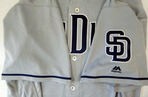 2018 San Diego Padres Eric Lauer 46 Oyun Verilen Gri Jersey Çaylak Yılı SDP1264 - Oyun Kullanılan MLB Formaları