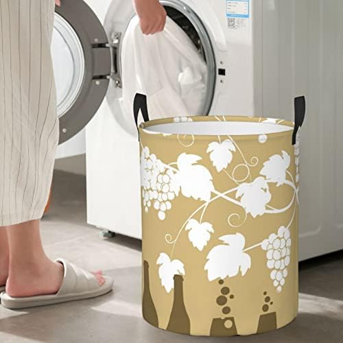 Üzüm çamaşır sepeti Katlanabilir çamaşır sepetleri Kolları ile Kirli Katlanabilir kıyafet sepeti Kolay Taşıma çamaşır torbası