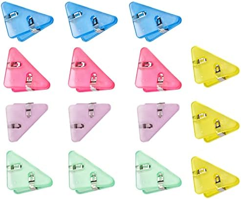 15 Adet köşe klip üçgen klasör çok amaçlı renk bağlayıcı ofis ve okul için