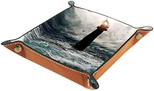 Mapotofux Takı tepsisi camekanlı dolap Organizatör Fırtınalı Okyanus Büyük Dalgalar, Modern Retro Sanat Tasarım Desen