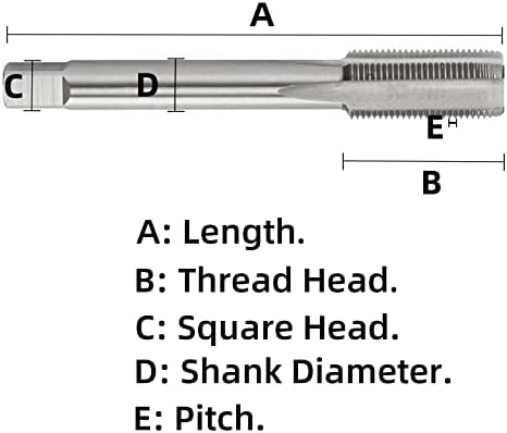 Aceteel Metrik Konu Dokunun M5. 5 X 0.5, HSS Makinesi Dokunun Sağ El M5.5x0. 5mm