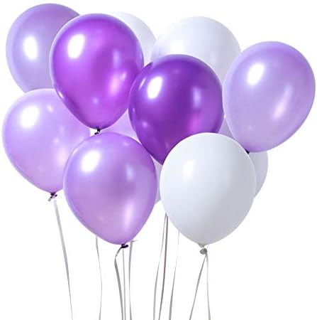 DIY Balon Çelenk Kiti Şerit Konfeti Balon Beyaz Lavanta Metalik Mor Dev Balon Kemer Düğün Doğum Günü Partisi için mükemmel