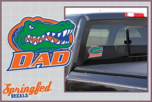 Florida Gators TİMSAH KAFASI w / Turuncu Eğimli BABA Vinil Çıkartması Araba Kamyon Sticker UF Timsah Baba