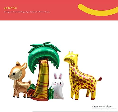 HCCY Zürafa Balonlar Folyo Mylar Balonlar Doğum Günü Partisi için Hayvan Parti Dekor 46.5 2 ADET