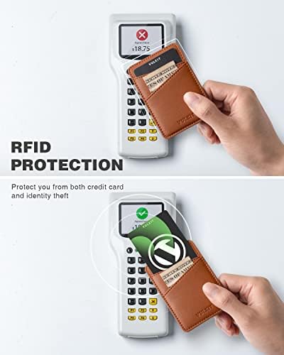 VULKIT Telefon Kartı Tutucu Cüzdan Deri Yapıştırıcı Cep RFID Engelleme Kredi Kartı Kollu Sopa Geri Telefon Akıllı Telefonlar