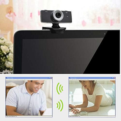 Bilgisayar PC Dizüstü Masaüstü için Mikrofon Webcam ile Fansipro USB 2.0 Web Kamera, Siyah