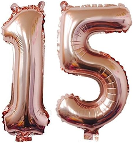 ZıYan 40 inç Gül Altın Numarası 21 Balon Parti Festivali Süslemeleri Doğum Günü Yıldönümü Jumbo folyo helyum balonları Parti