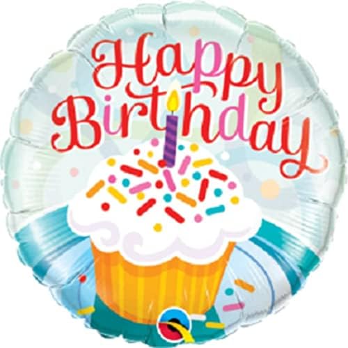 Qualatex 28127 Doğum Günü Cupcake & Sprinkles, 18, Çok Renkli