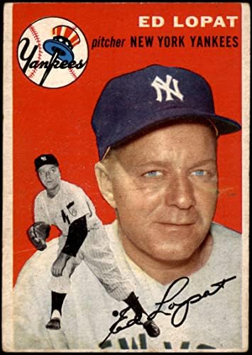 1954 Topps 5 Eddie Lopat New York Yankees (Beyzbol Kartı) Dekanın Kartları 2-İYİ Yankees